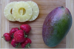 Fruit on a chopping board