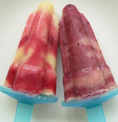 Mottled ice lollies