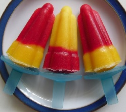 Three Tandem ice lollies on a plate
